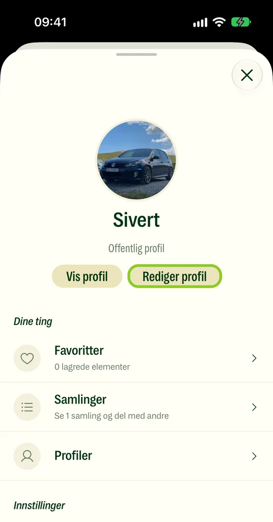 Tap Edit profile.