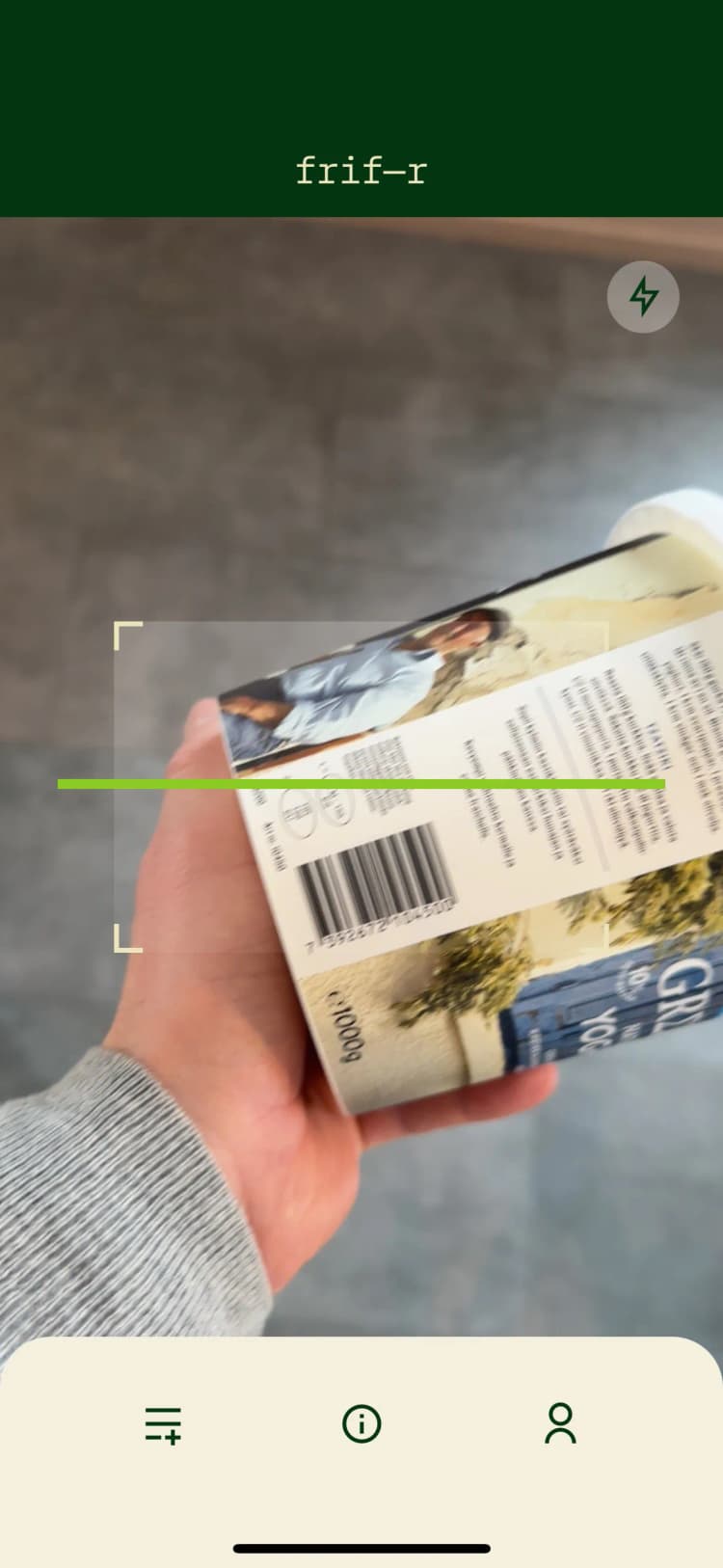 Produktliste i Frifor-appen